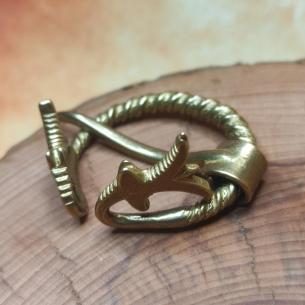 KURSU DRAGON Replica Kuronian Baltic Cloak pin - Dark age pagan norse dragon head peannular brooch (fibula)