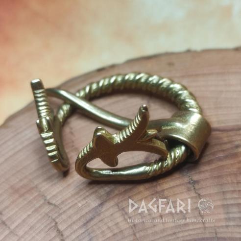 KURSU DRAGON Replica Kuronian Baltic Cloak pin - Dark age pagan norse dragon head peannular brooch (fibula)