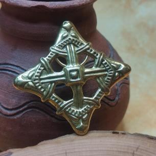 VIKING MAN - Dračí spona - replika ozdobné hranaté brože ve stylu Borre