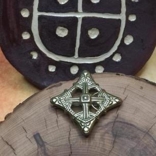 VIKING MAN - Dračí spona - replika ozdobné hranaté brože ve stylu Borre 2