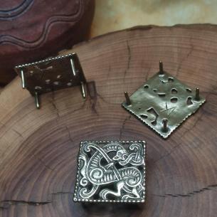 VIKING DRAGON - Replika ozdob opasku raný středověk - opaskové ozdobné kování na řemen, dračí motiv 2