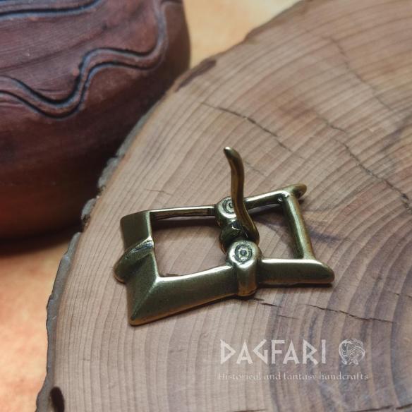 VARJAG - square belt buckle, replica of a small belt buckle for suspenders and thin straps. Kievan Rus