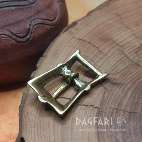 VARJAG - square belt buckle, replica of a small belt buckle for suspenders and thin straps. Kievan Rus