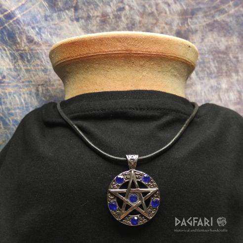 Magischer Schutz Weiße Magie PENTAGRAM, rote Zirkone