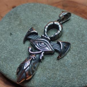 ANKH and the eye of the god RA, the Nile cross, symbol of birth and eternal life