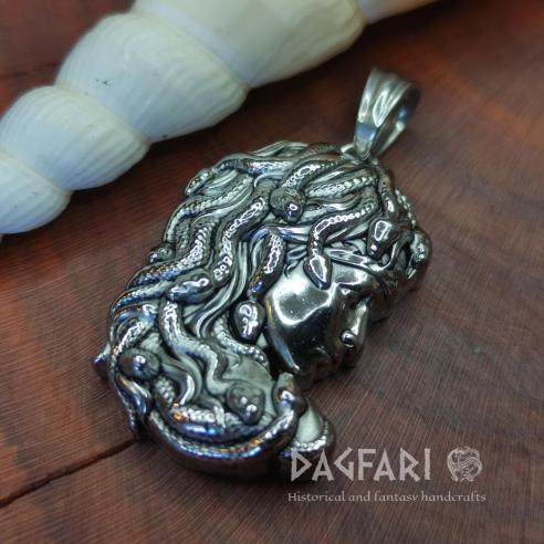 Pendant MYTHICAL MEDUSA - snake hair and dangerous eyes