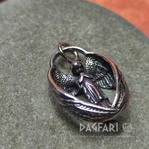 Přívěsek strážce ARCHANDĚL - ochraňující andílek s velkými křídly