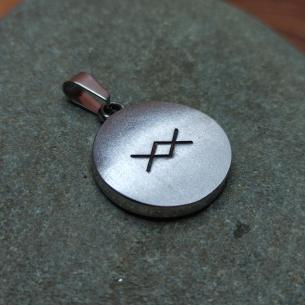 Decent amulet black VEGVISIR - Viking compass and ING rune 2