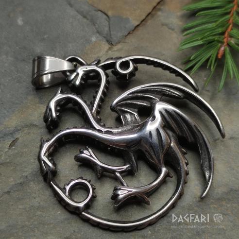 Anhänger FIRE AND BLOOD - Drache der Targaryens - Game of Thrones