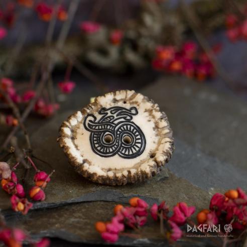 Parohový knoflík Jellingský had, černá