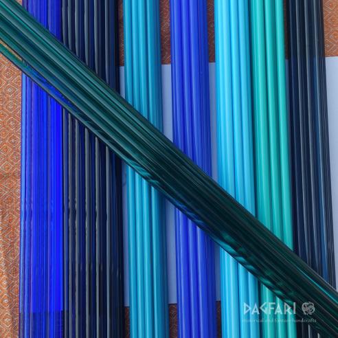 GLASS Caribbean blue opaque LAMPWORKING sticks for beads
