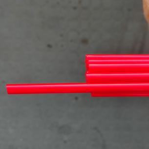 SKLO - červený korál neprůhledná LAMPOVÉ TYČINKY pro výrobu korálků