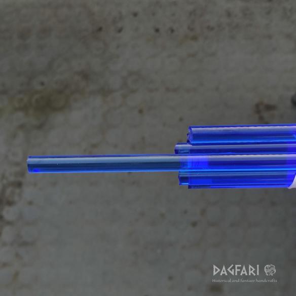 SKLO - královská modrá transparentní LAMPOVÉ TYČINKY pro výrobu korálků