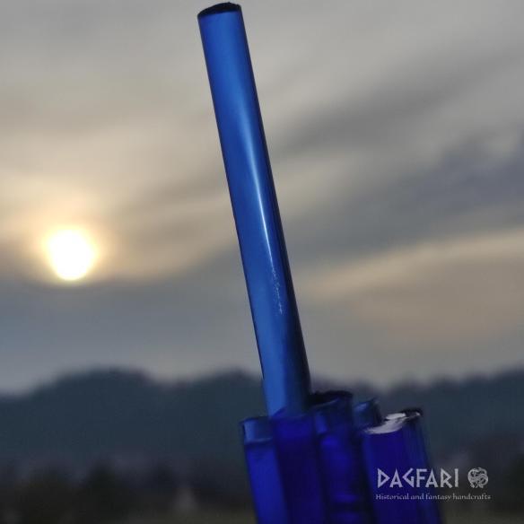 SKLO - královská modrá transparentní LAMPOVÉ TYČINKY pro výrobu korálků