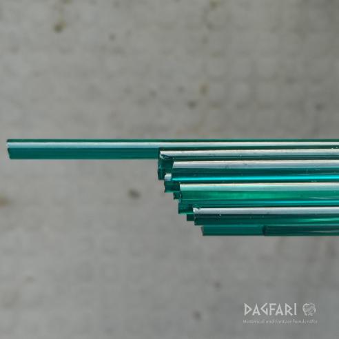 GLASS turquoise blue-green transparent LAMPWORKING sticks for beads