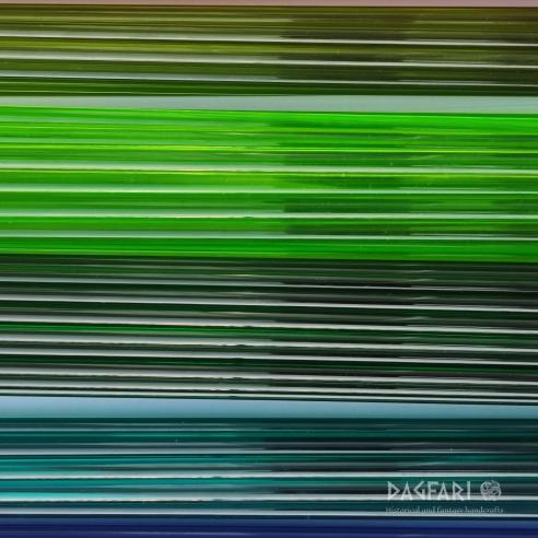 SKLO - tyrkysově modrozelená transparentní LAMPOVÉ TYČINKY pro výrobu korálků