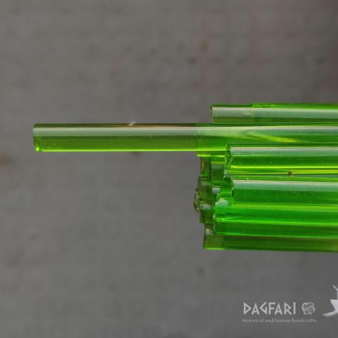 GLASS bright fresh green transparent LAMPWORKING sticks for beads