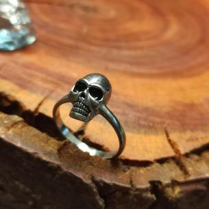 Dünner Ring - STEEL SKULL - passt perfekt 2