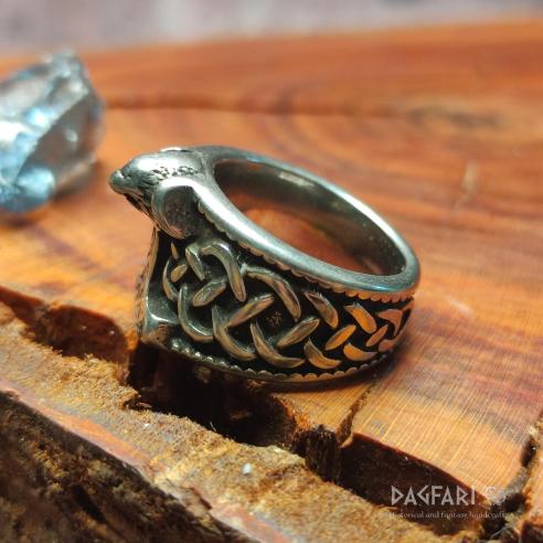 THOR's Hammer and Viking braid - beautiful unisex steel ring