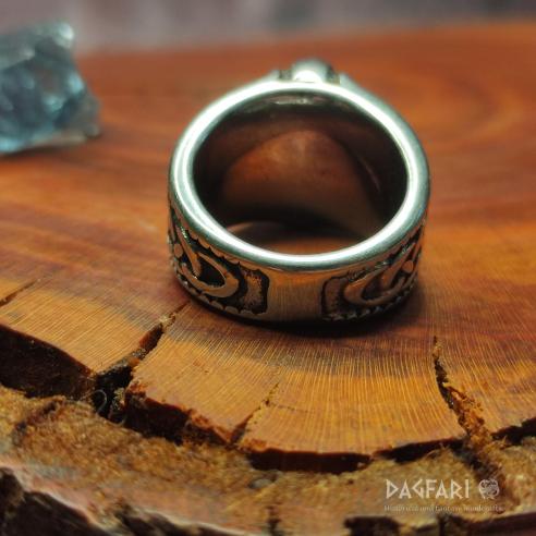 THOR's Hammer and Viking braid - beautiful unisex steel ring