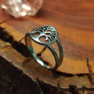 Feiner Ring TREE OF LIFE Ring aus Chirurgenstahl mit geschnittenem Baum 2