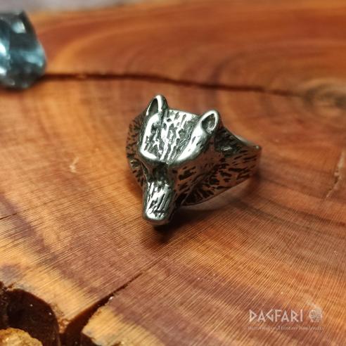 Ring VOLF HEAD - slim head of the beast for the protector of the pack