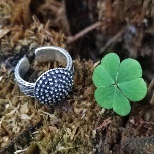 ELITA Replika prstenu ze Starého Města s granulkami Velká Morava, Stříbro Ag 925/1000 2