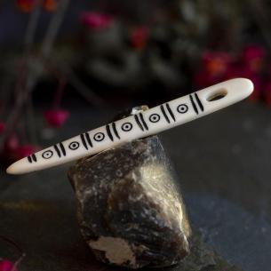 URD Jehla NAALBINDING z jeleního parohu, ručně vyrobená, historické pletení 2