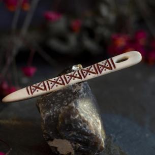 NORNA Jehla NÅLBINDING z jeleního parohu, ruční výroba, historické řemeslo