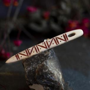 EMBLA Jehla NÅLBINDING z jeleního parohu, ruční výroba, historické řemeslo