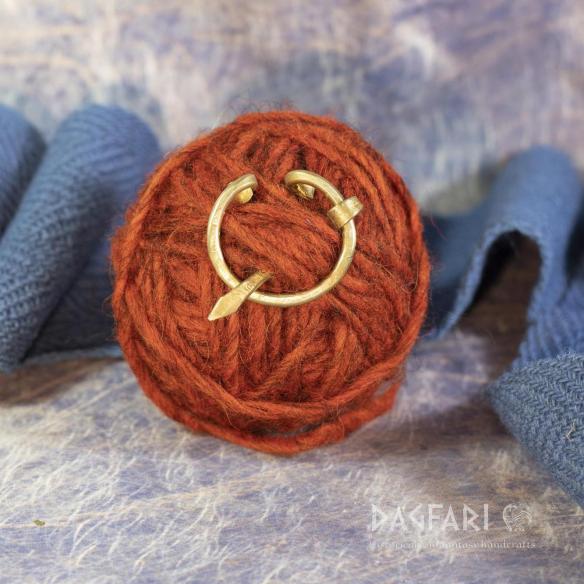 Penannular brooch (fibula) Medieval buckle, wrought brass, smaller