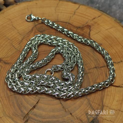 .VIKING KNIT - masivní pletený řetízek z nerezové oceli - 5 mm 60 cm