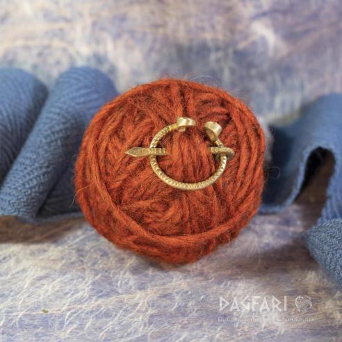 Penannular brooch (fibula) Medieval buckle, wrought brass, smaller