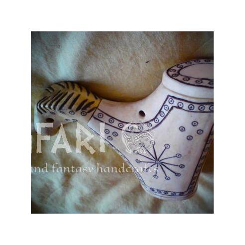 ANY MOTIF OF YOUR CHOICE Medieval salt shaker - replica of a deer antler salt container