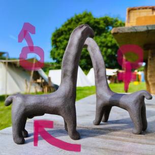 REPLICA statuette - antique horse GERMANY - Ancient ceramic animal - figurine from the period 800-600 BC. 2