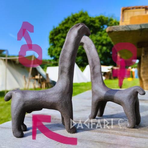 REPLICA statuette - antique horse GERMANY - Ancient ceramic animal - figurine from the period 800-600 BC.