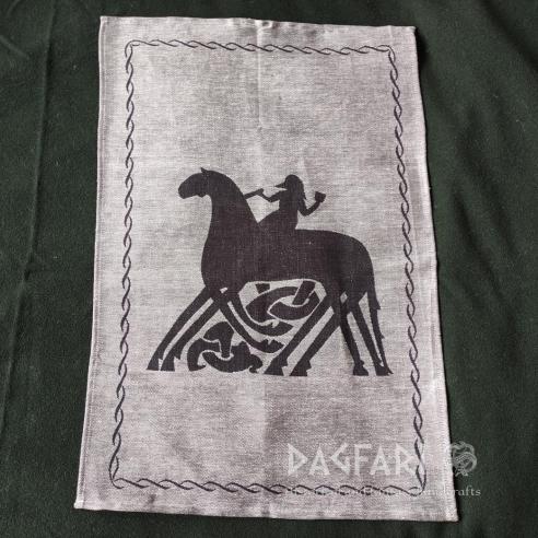 TEA TOWEL ODIN AND SLEIPNIR - double-sided woven motif - multiple colors