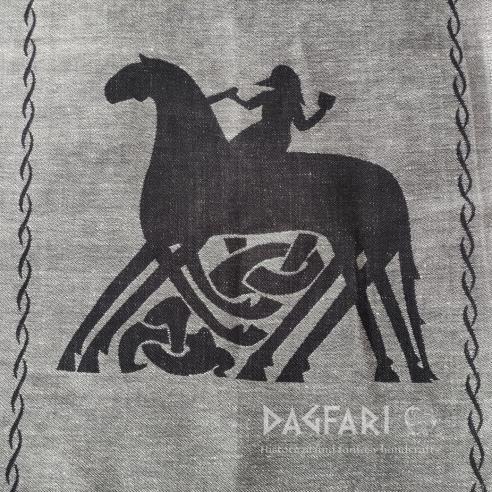 TEA TOWEL ODIN AND SLEIPNIR - double-sided woven motif - multiple colors