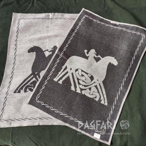 TROCKENTUCH ODIN UND SLEIPNIR – beidseitiges gewebt Motiv – mehrere Farben