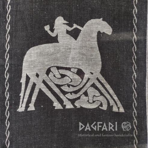 TEA TOWEL ODIN AND SLEIPNIR - double-sided woven motif - multiple colors