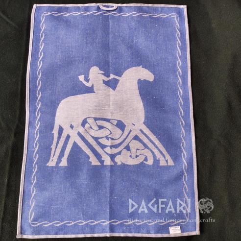 TEA TOWEL ODIN AND SLEIPNIR - double-sided woven motif - multiple colors