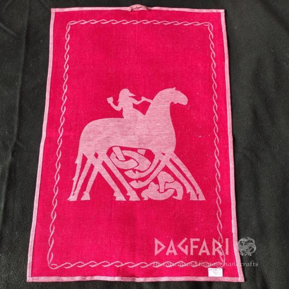 TEA TOWEL ODIN AND SLEIPNIR - double-sided woven motif - multiple colors