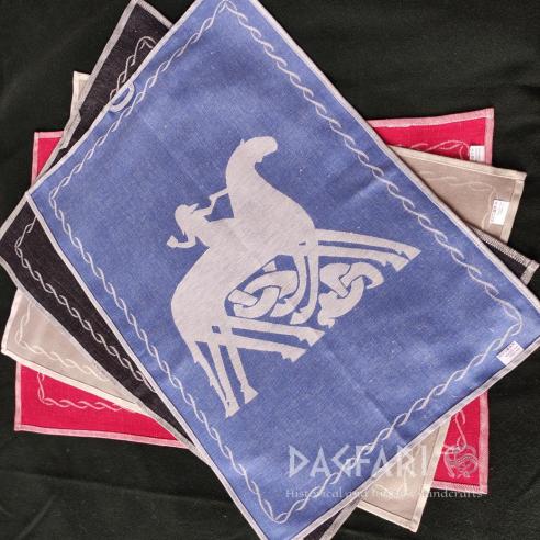 TROCKENTUCH ODIN UND SLEIPNIR – beidseitiges gewebt Motiv – mehrere Farben
