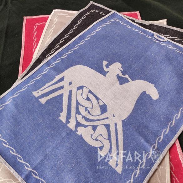 TEA TOWEL ODIN AND SLEIPNIR - double-sided woven motif - multiple colors