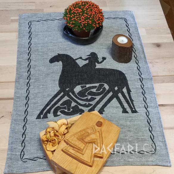 TROCKENTUCH ODIN UND SLEIPNIR – beidseitiges gewebt Motiv – mehrere Farben