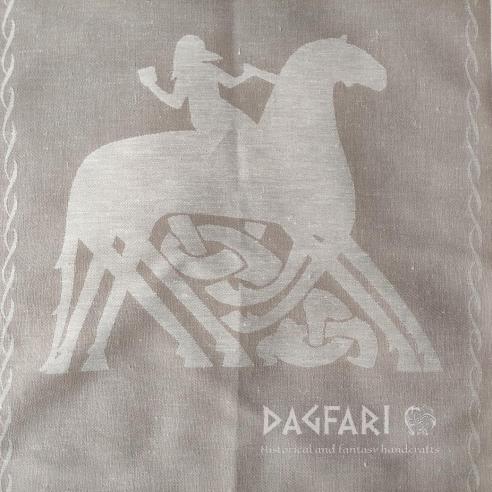 TEA TOWEL ODIN AND SLEIPNIR - double-sided woven motif - multiple colors