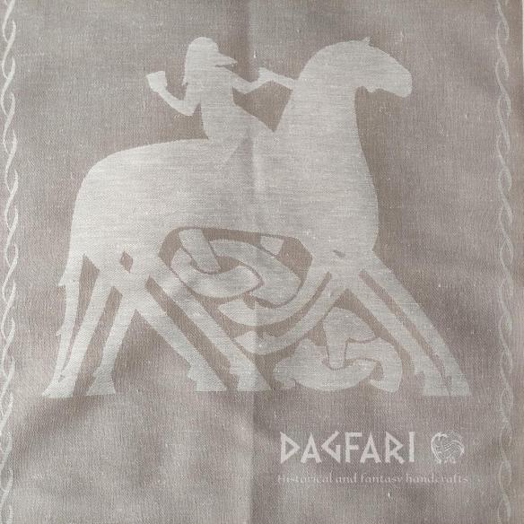 TEA TOWEL ODIN AND SLEIPNIR - double-sided woven motif - multiple colors