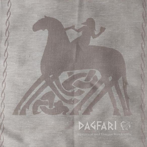 TEA TOWEL ODIN AND SLEIPNIR - double-sided woven motif - multiple colors