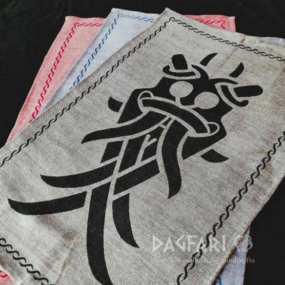 TEA TOWEL LOKI FROM MAMMEN - double-sided woven motif - multiple colors