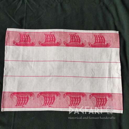 DRAKKAR TOWEL, TABLE CLOTH double-sided woven motif - multiple colors